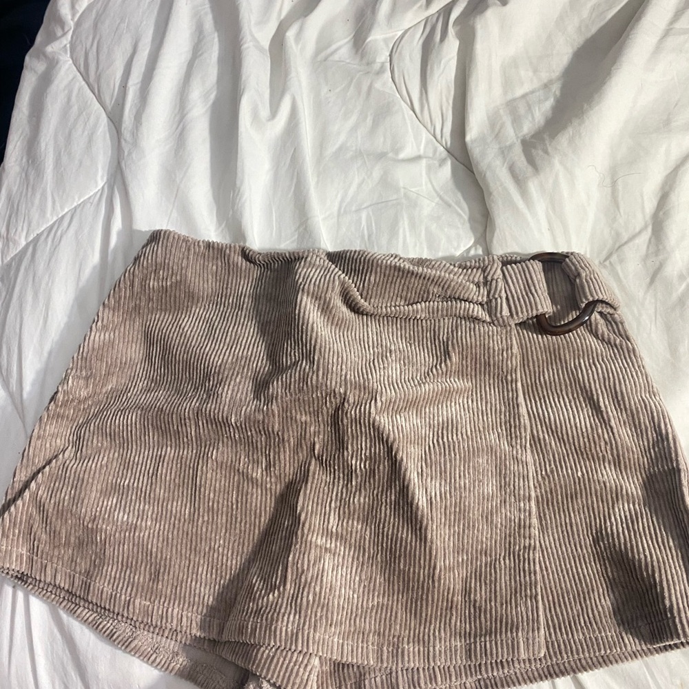 Beige Corduroy skort